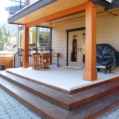 Deck Granite Rock Residence Home Builder Squamish granite